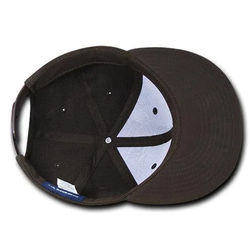 Decky Trendy Flat Bill Snapback Baseball 6 Panel Caps Hats Unisex