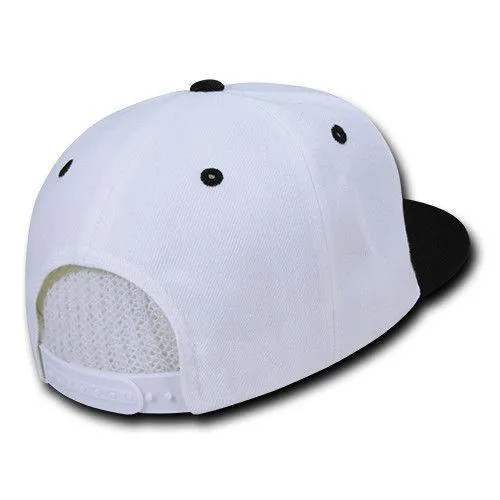 Decky Trendy Flat Bill Snapback Baseball 6 Panel Caps Hats Unisex