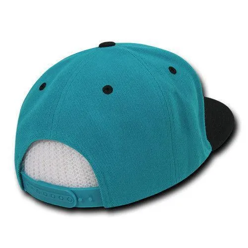 Decky Trendy Flat Bill Snapback Baseball 6 Panel Caps Hats Unisex