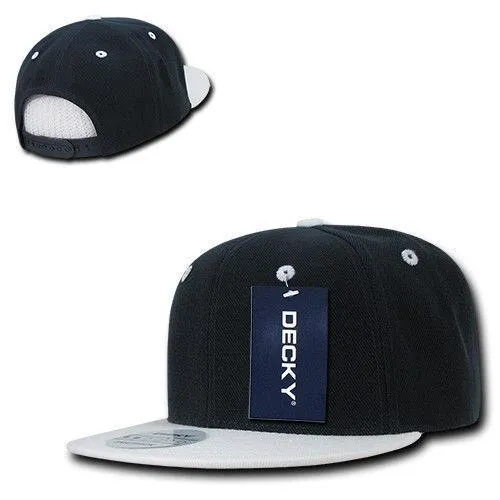 Decky Trendy Flat Bill Snapback Baseball 6 Panel Caps Hats Unisex