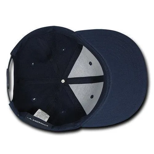 Decky Trendy Flat Bill Snapback Baseball 6 Panel Caps Hats Unisex