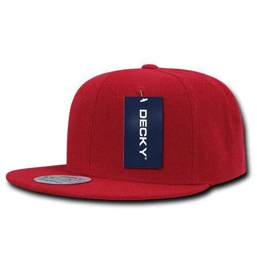 Decky Trendy Flat Bill Snapback Baseball 6 Panel Caps Hats Unisex