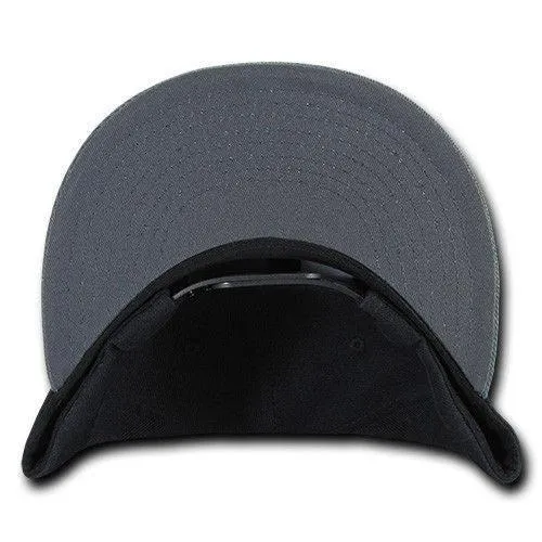 Decky Trendy Flat Bill Snapback Baseball 6 Panel Caps Hats Unisex