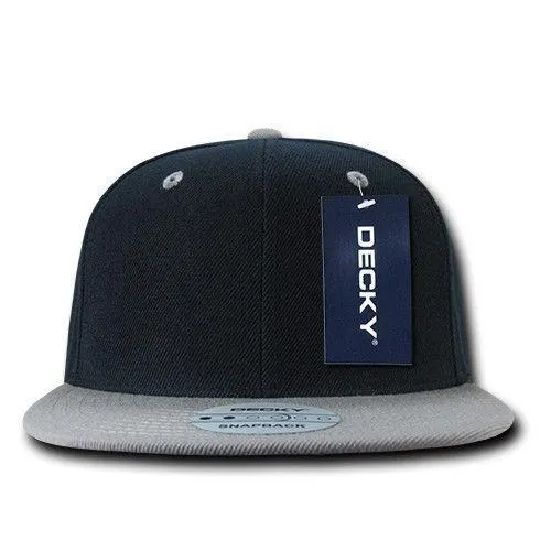 Decky Trendy Flat Bill Snapback Baseball 6 Panel Caps Hats Unisex