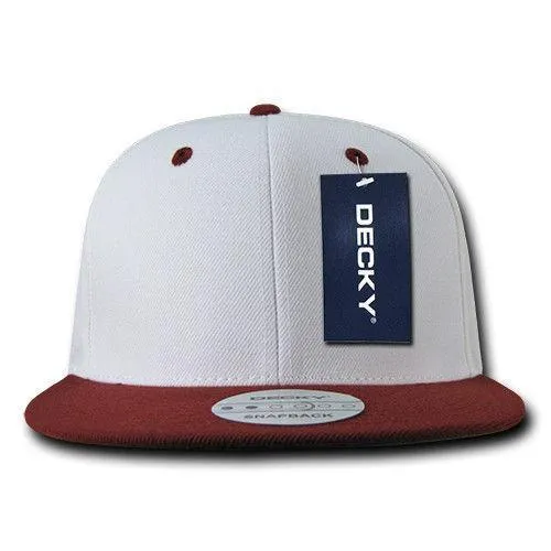 Decky Trendy Flat Bill Snapback Baseball 6 Panel Caps Hats Unisex