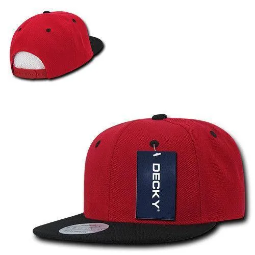 Decky Trendy Flat Bill Snapback Baseball 6 Panel Caps Hats Unisex