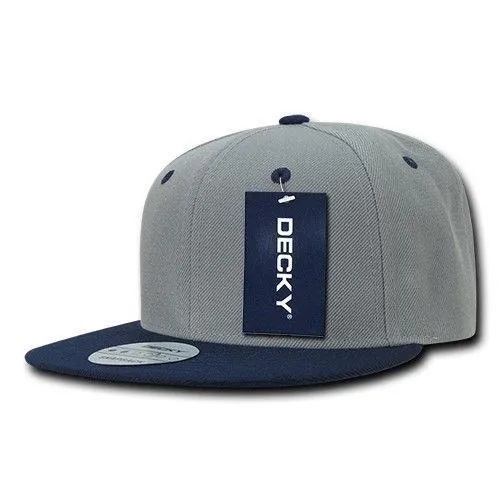 Decky Trendy Flat Bill Snapback Baseball 6 Panel Caps Hats Unisex