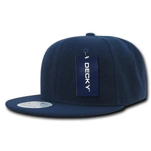 Decky Trendy Flat Bill Snapback Baseball 6 Panel Caps Hats Unisex