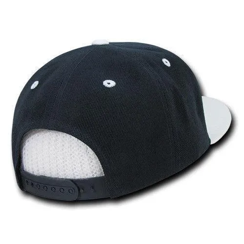 Decky Trendy Flat Bill Snapback Baseball 6 Panel Caps Hats Unisex