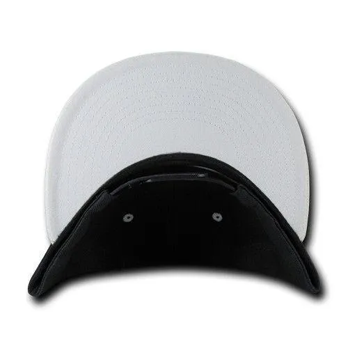 Decky Trendy Flat Bill Snapback Baseball 6 Panel Caps Hats Unisex