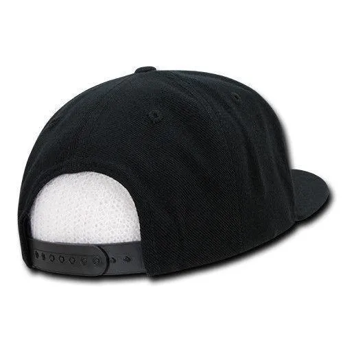 Decky Trendy Flat Bill Snapback Baseball 6 Panel Caps Hats Unisex