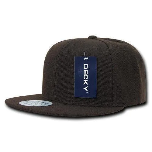 Decky Trendy Flat Bill Snapback Baseball 6 Panel Caps Hats Unisex