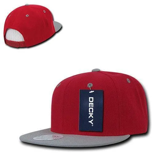 Decky Trendy Flat Bill Snapback Baseball 6 Panel Caps Hats Unisex