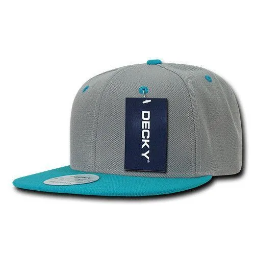 Decky Trendy Flat Bill Snapback Baseball 6 Panel Caps Hats Unisex