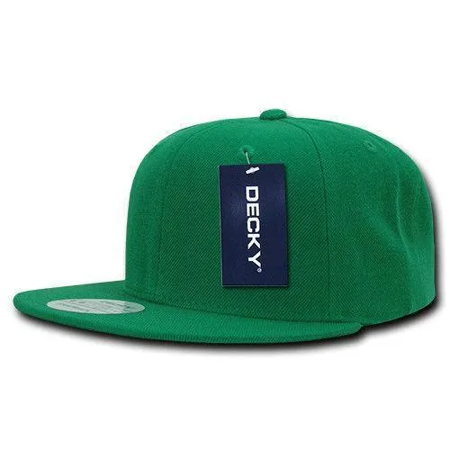 Decky Trendy Flat Bill Snapback Baseball 6 Panel Caps Hats Unisex