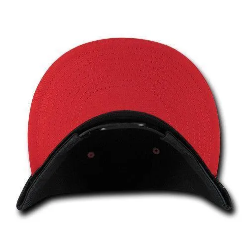 Decky Trendy Flat Bill Snapback Baseball 6 Panel Caps Hats Unisex