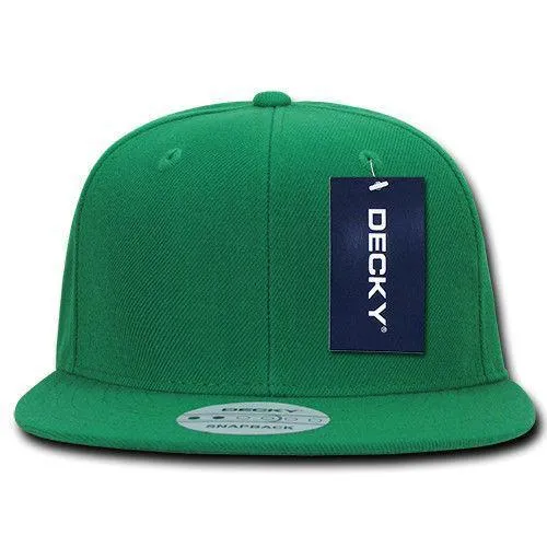 Decky Trendy Flat Bill Snapback Baseball 6 Panel Caps Hats Unisex