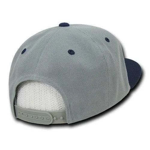 Decky Trendy Flat Bill Snapback Baseball 6 Panel Caps Hats Unisex