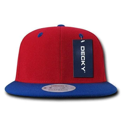 Decky Trendy Flat Bill Snapback Baseball 6 Panel Caps Hats Unisex