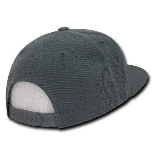 Decky Trendy Flat Bill Snapback Baseball 6 Panel Caps Hats Unisex