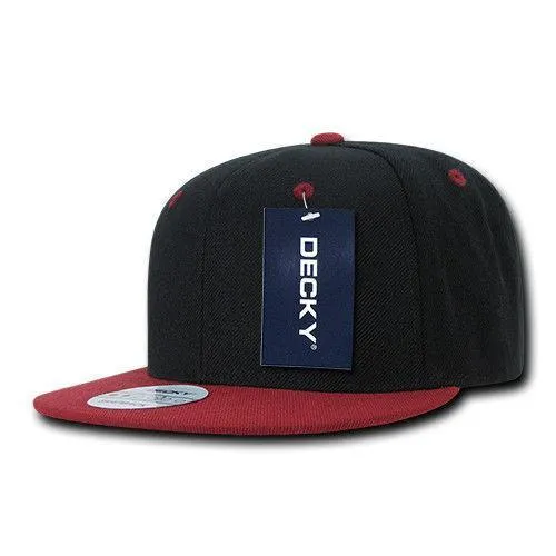 Decky Trendy Flat Bill Snapback Baseball 6 Panel Caps Hats Unisex