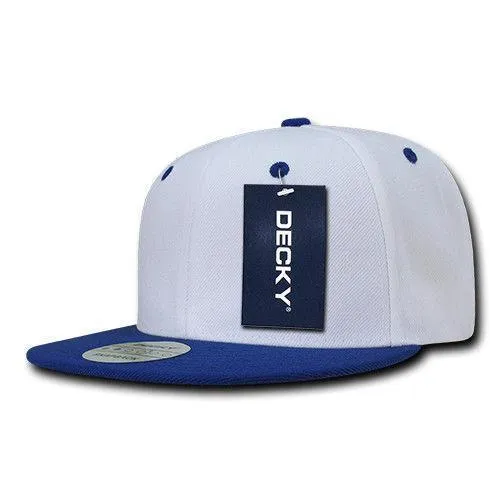 Decky Trendy Flat Bill Snapback Baseball 6 Panel Caps Hats Unisex