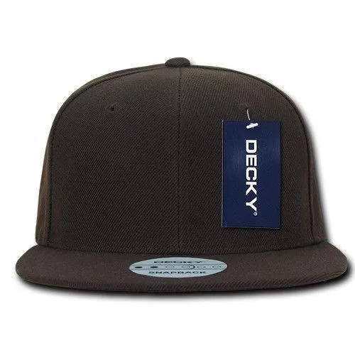 Decky Trendy Flat Bill Snapback Baseball 6 Panel Caps Hats Unisex