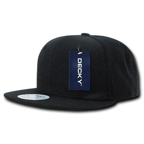 Decky Trendy Flat Bill Snapback Baseball 6 Panel Caps Hats Unisex