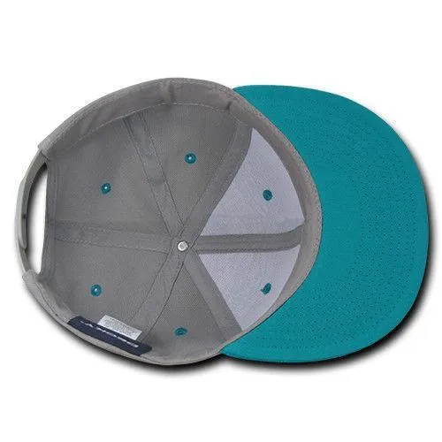 Decky Trendy Flat Bill Snapback Baseball 6 Panel Caps Hats Unisex