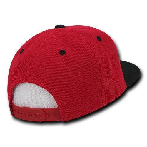 Decky Trendy Flat Bill Snapback Baseball 6 Panel Caps Hats Unisex