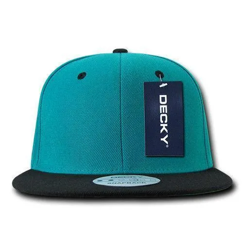 Decky Trendy Flat Bill Snapback Baseball 6 Panel Caps Hats Unisex