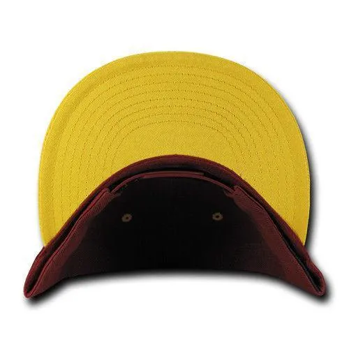 Decky Trendy Flat Bill Snapback Baseball 6 Panel Caps Hats Unisex