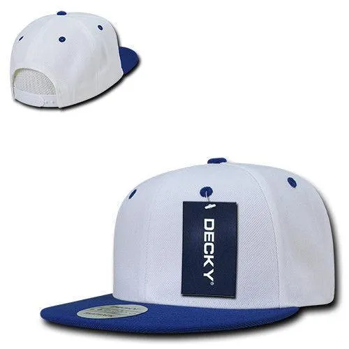 Decky Trendy Flat Bill Snapback Baseball 6 Panel Caps Hats Unisex