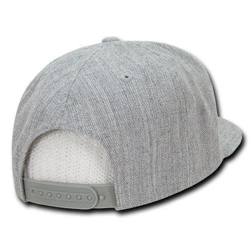 Decky Trendy Flat Bill Snapback Baseball 6 Panel Caps Hats Unisex