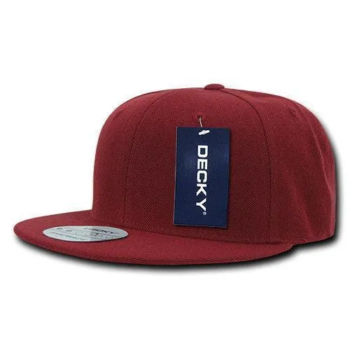 Decky Trendy Flat Bill Snapback Baseball 6 Panel Caps Hats Unisex