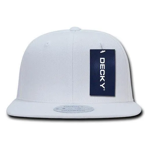 Decky Trendy Flat Bill Snapback Baseball 6 Panel Caps Hats Unisex