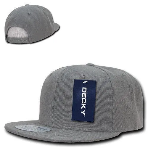 Decky Trendy Flat Bill Snapback Baseball 6 Panel Caps Hats Unisex