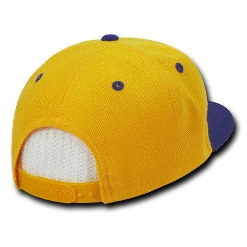 Decky Trendy Flat Bill Snapback Baseball 6 Panel Caps Hats Unisex