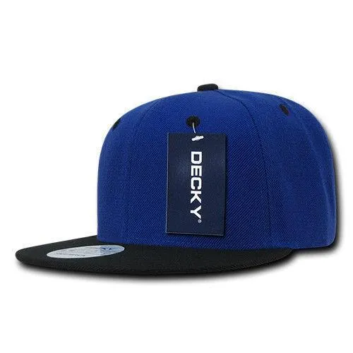 Decky Trendy Flat Bill Snapback Baseball 6 Panel Caps Hats Unisex