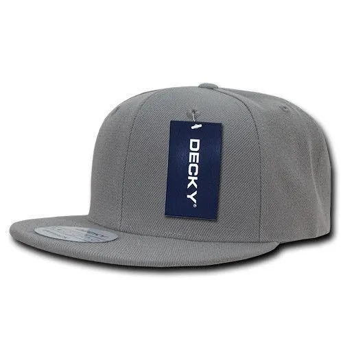 Decky Trendy Flat Bill Snapback Baseball 6 Panel Caps Hats Unisex