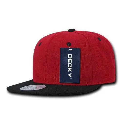 Decky Trendy Flat Bill Snapback Baseball 6 Panel Caps Hats Unisex