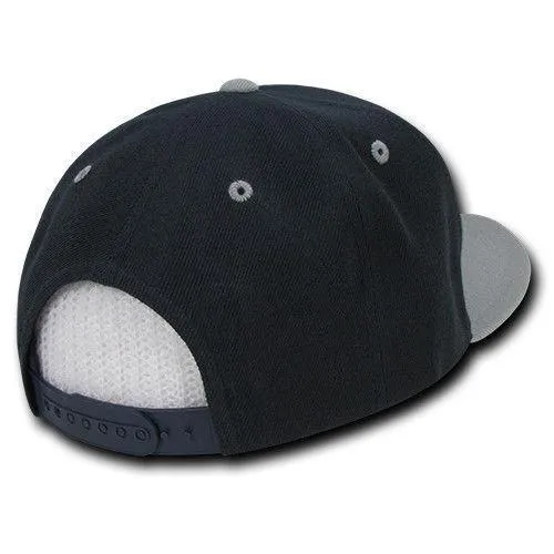 Decky Trendy Flat Bill Snapback Baseball 6 Panel Caps Hats Unisex