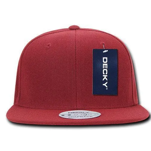 Decky Trendy Flat Bill Snapback Baseball 6 Panel Caps Hats Unisex