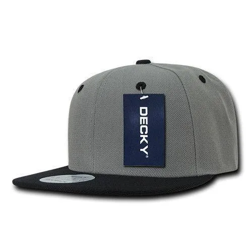 Decky Trendy Flat Bill Snapback Baseball 6 Panel Caps Hats Unisex