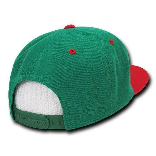 Decky Trendy Flat Bill Snapback Baseball 6 Panel Caps Hats Unisex