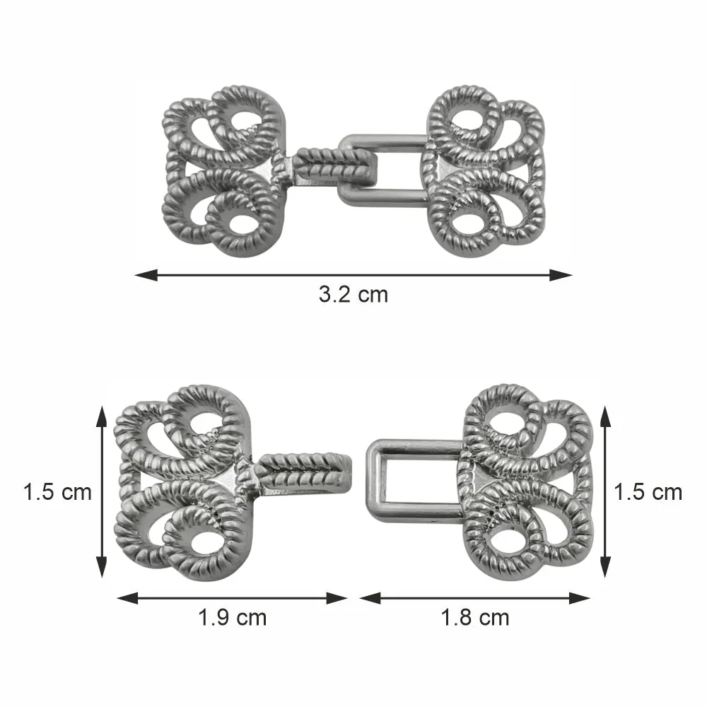 Designer Hook Clasps Metal Closures for Clothing for Men/Women