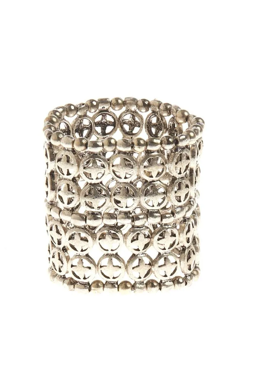 Detailed Cuff Statement Bracelet