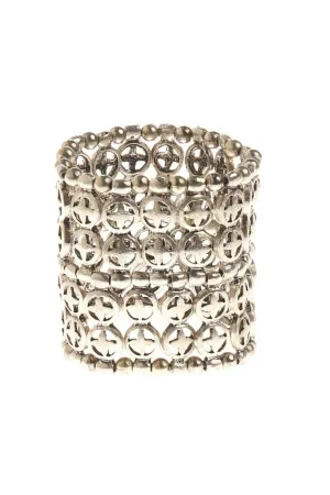 Detailed Cuff Statement Bracelet