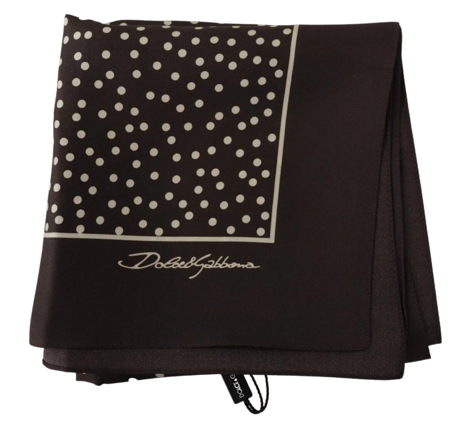 Dolce & Gabbana Elegant Silk Polka Dot Men's Square Scarf