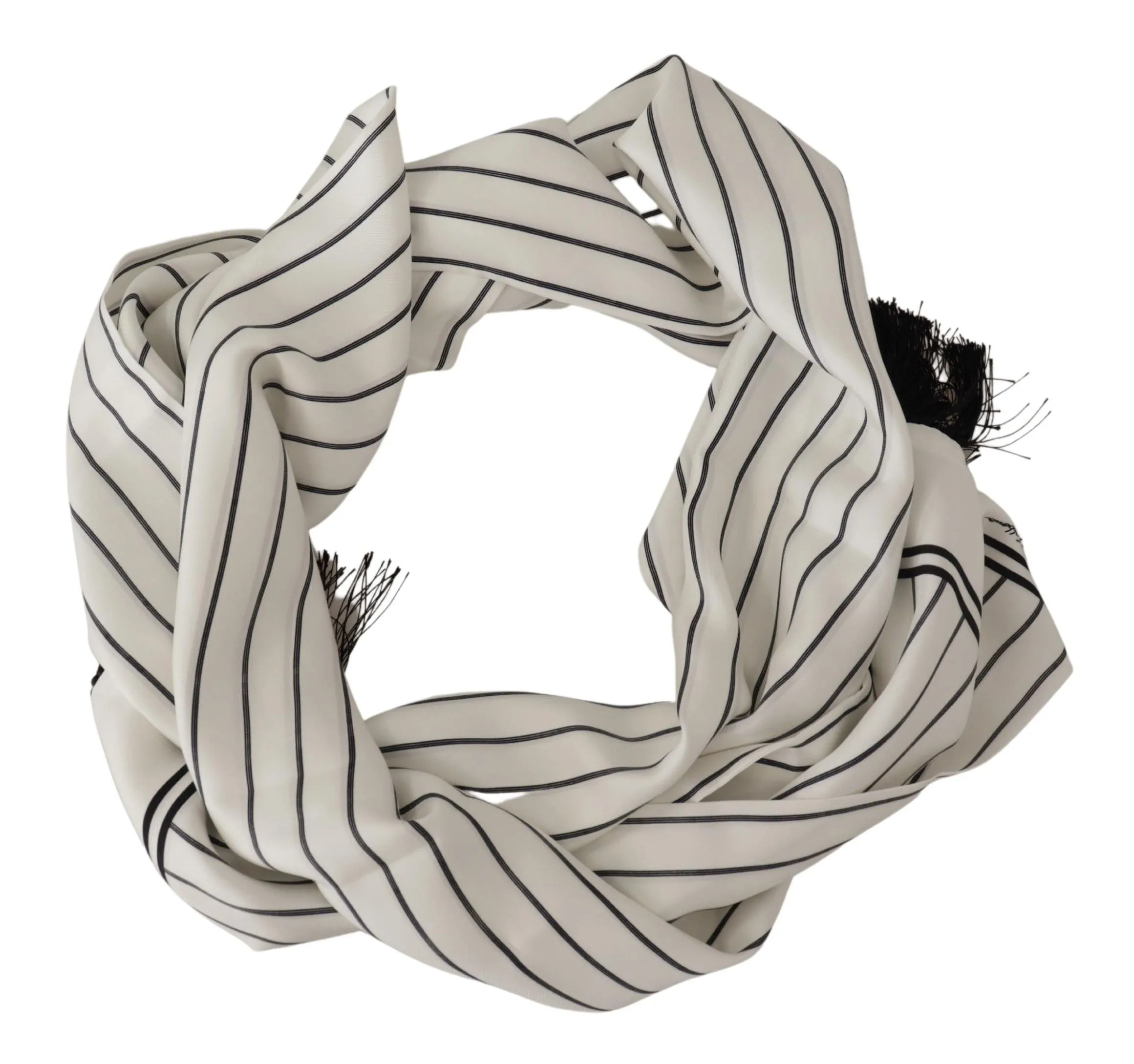 Dolce & Gabbana Elegant Striped Silk Men's Scarf